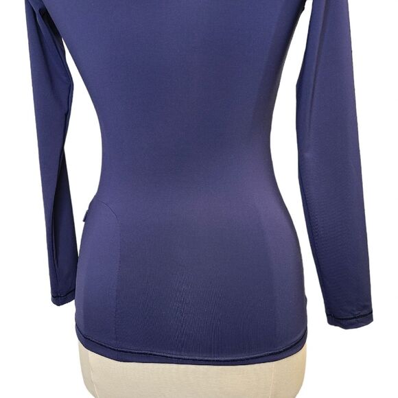 NWT Athleta Women' S North Point Rashguard Navy Blue Long Sleeve Fitted Swim Top - Picture 7 of 11